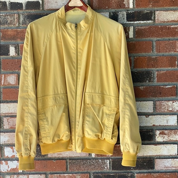 MENS BATTAGLIA BEVERLY HILLS REVERSIBLE YELLOW JACKET SIZE 48💛🧥